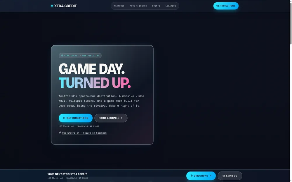 Xtra Credit Bar — AIWeb case study, Westfield MA